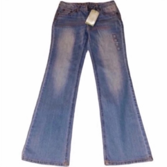 Justice for Girls - Simply Low Bootcut Light Wash Denim Jeans - Sz 14R. - Picture 1 of 10